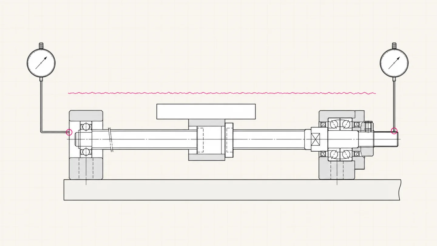 Inspection points on a screw-driven linear module
